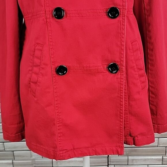 H&M red canvas jacket Juniors size 14 - Picture 3 of 12